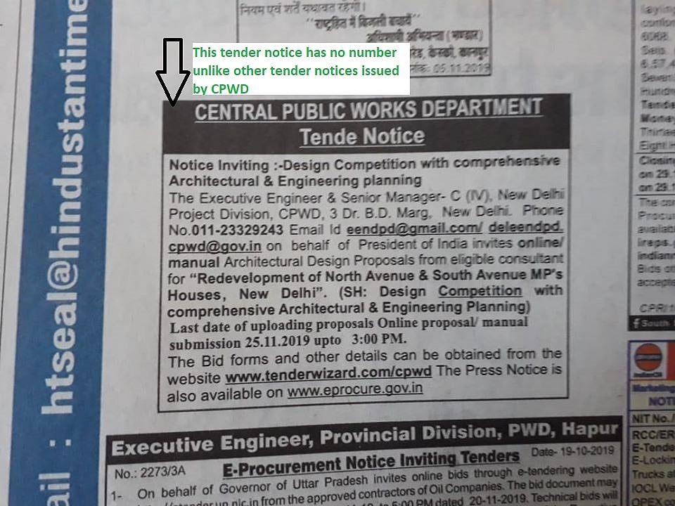 After Central Vista, CPWD floats faulty tender to raze, rebuild MP quarters in North, South Avenue