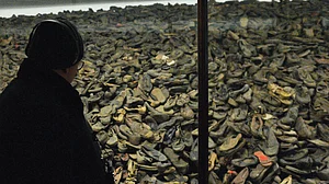 Shoes of victims seen inside the museum at Auschwitz I camp. Both Auschwitz I and Auschwitz II-Birkenau, German Nazi concentration and extermination camps, were liberated by the Soviet Red Army on January 27, 1945.