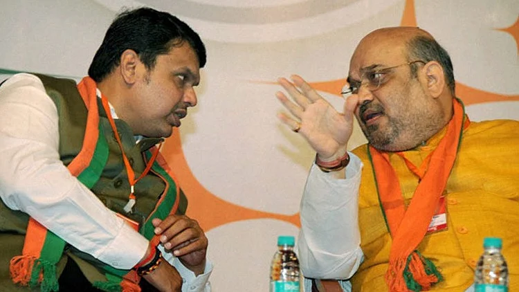 Maharashtra CM Devendra Fadnavis with BJP president Amit Shah (PTI Photo)