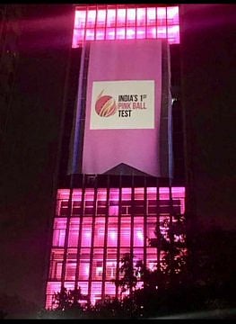 IN PHOTOS: City of Joy turns pink ahead of maiden Day and Night Test