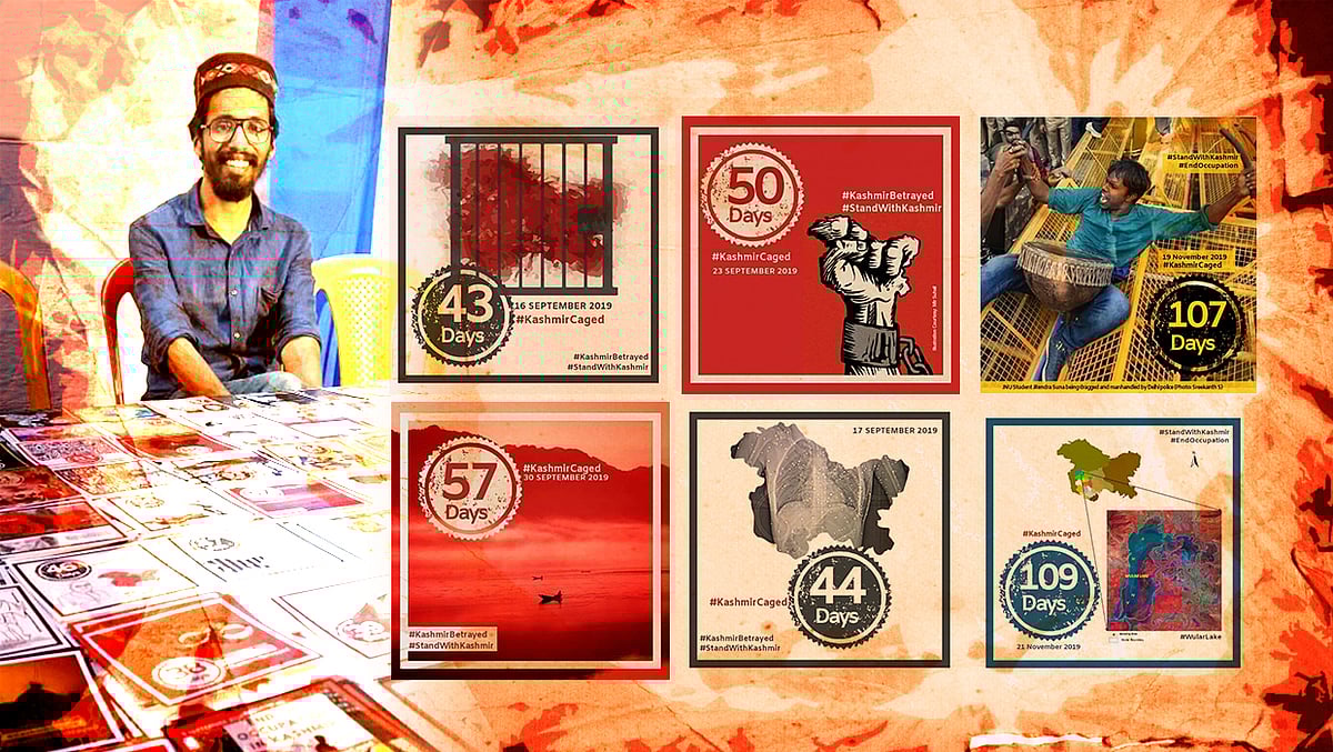 Meet the man behind evocative Kashmir posters chronicling protests against abrogation of Article 370