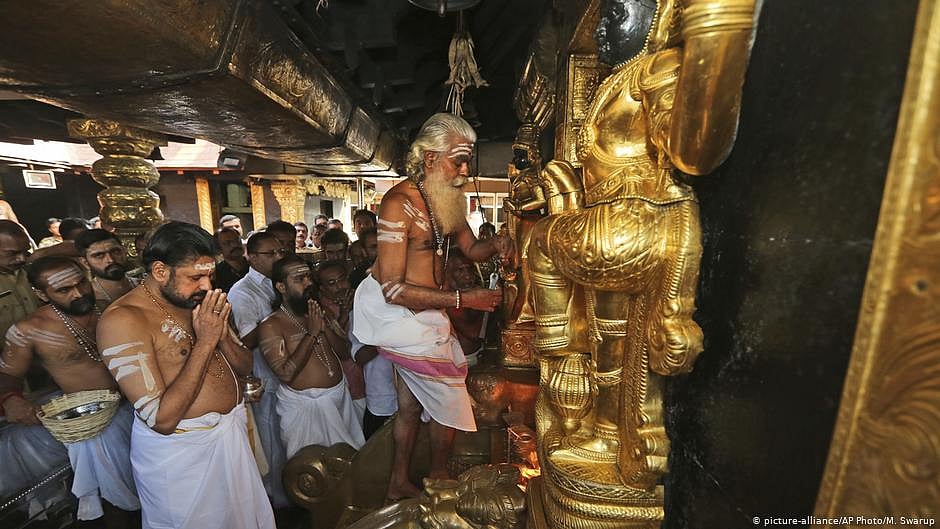 Devotees at Sabarimala temple