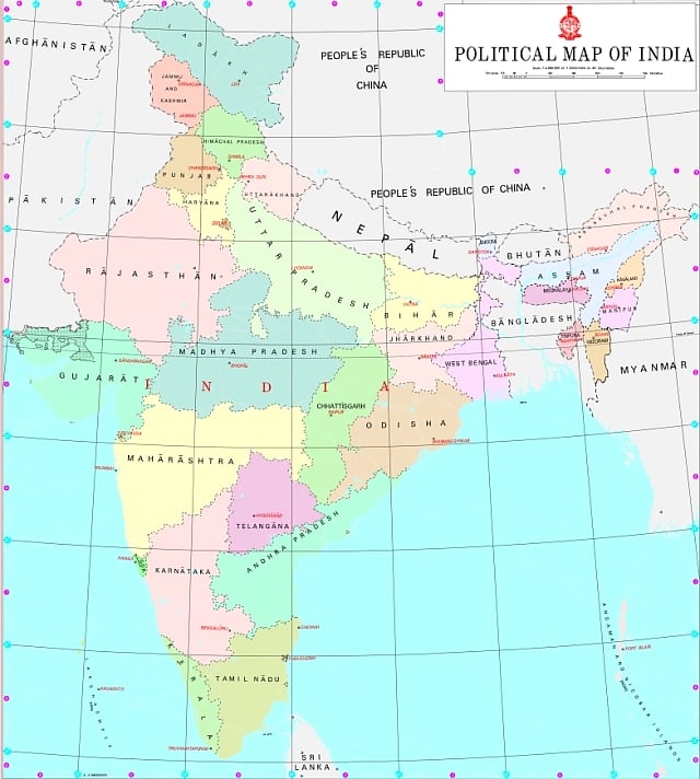Here’s the new map of India issued by the Government of India