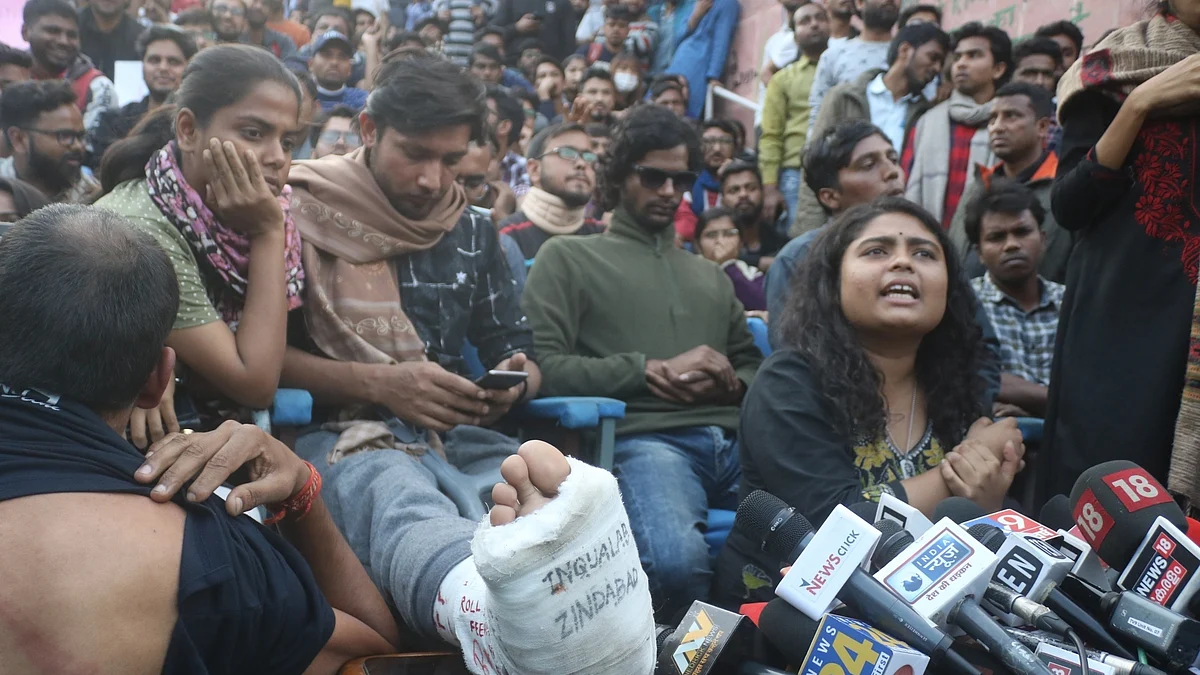JNUSU press conference