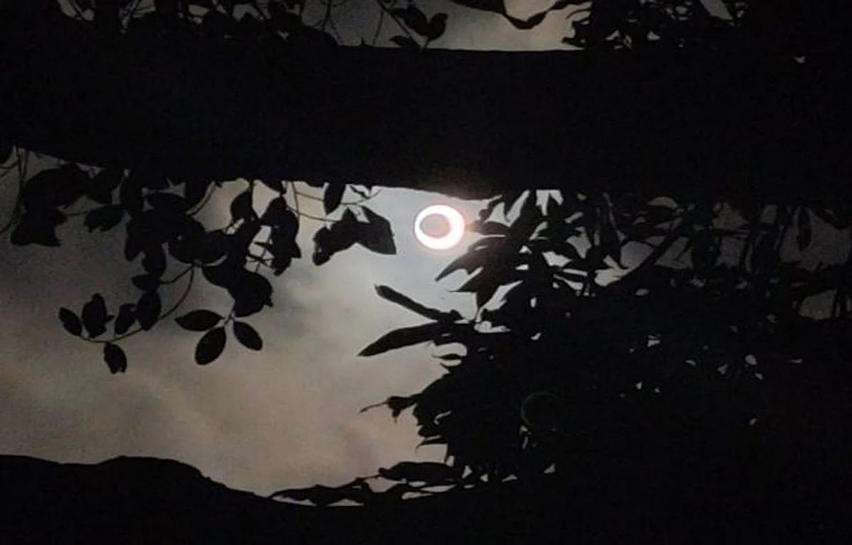 The rare celestial phenomenon of annular solar eclipse from Kannur, kerala