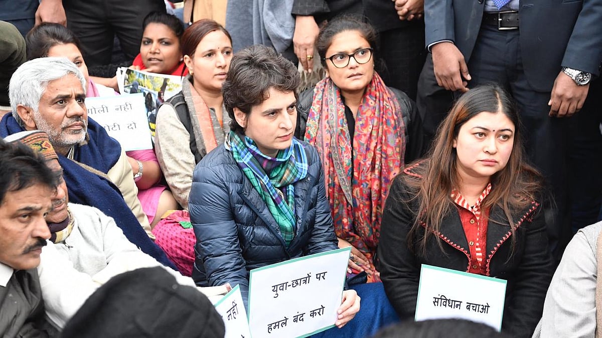 Citizenship Act Protests LIVE: Priyanka Gandhi stages protest against police violence in Jamia at India Gate