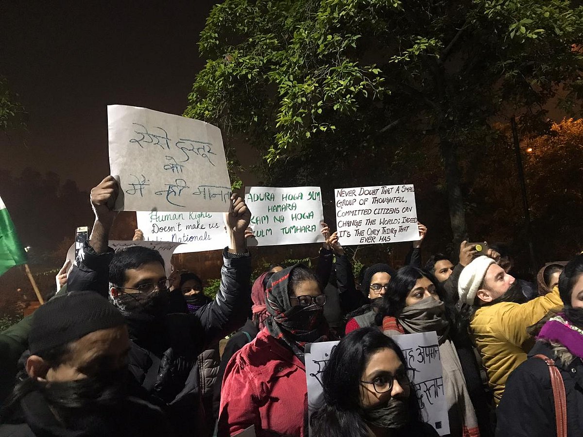 Protesters at Shaheedi Park (NH photo)