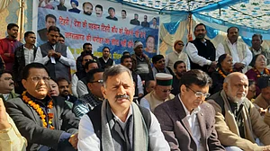 Uttarakhand Congress staging a dharna