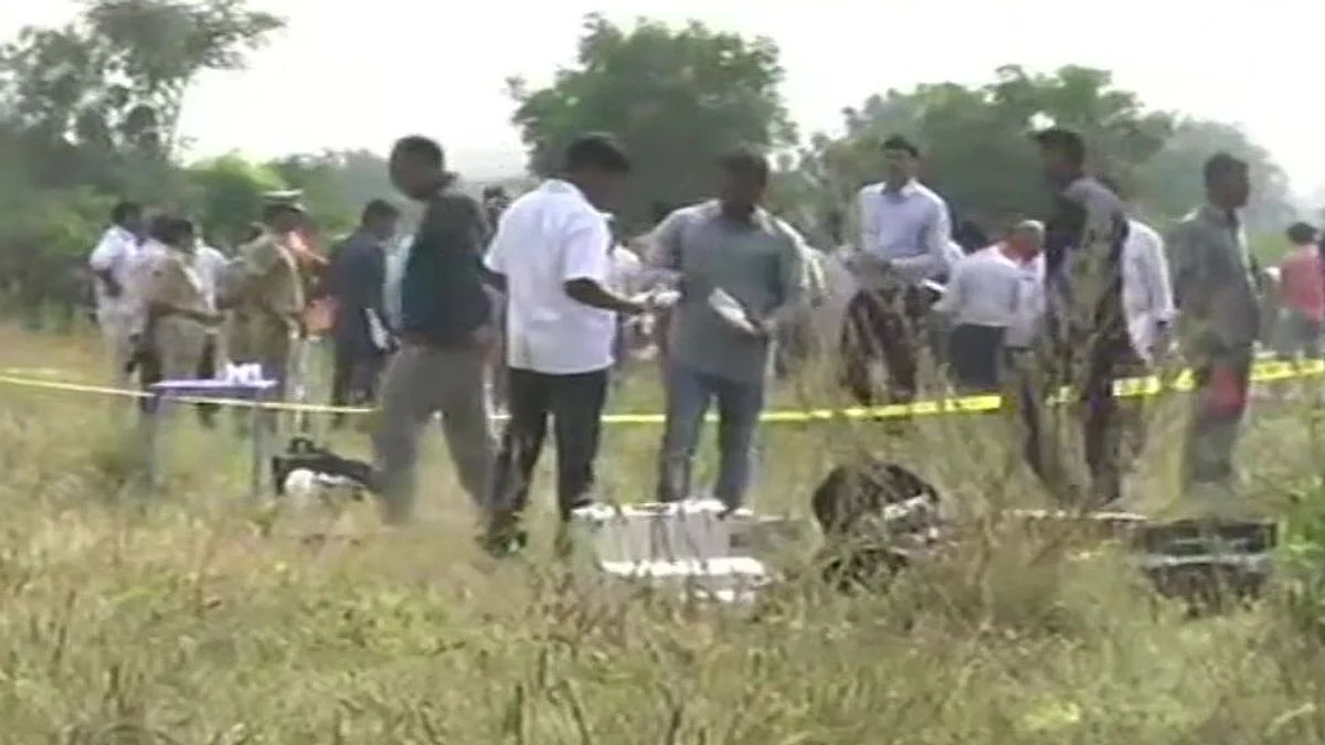 Spot where accused in the rape and murder of the woman veterinarian were killed in encounter earlier today by Police