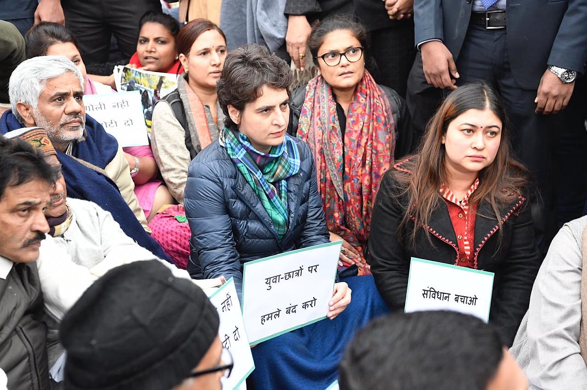 Citizenship Act Protests LIVE: Priyanka Gandhi stages protest against police violence in Jamia at India Gate