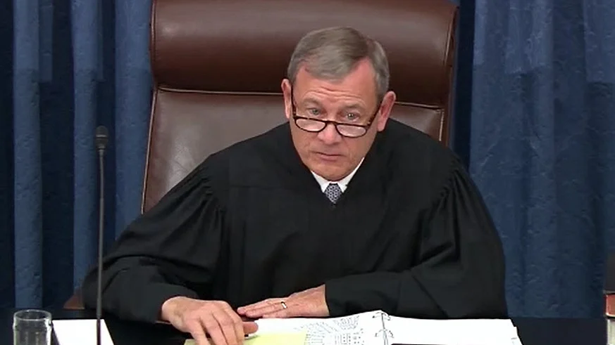 United States Supreme Court Chief Justice John Roberts presides over the Senate trial of President Donald Trump on January 22, 2020 (Photo Courtesy: IANS)