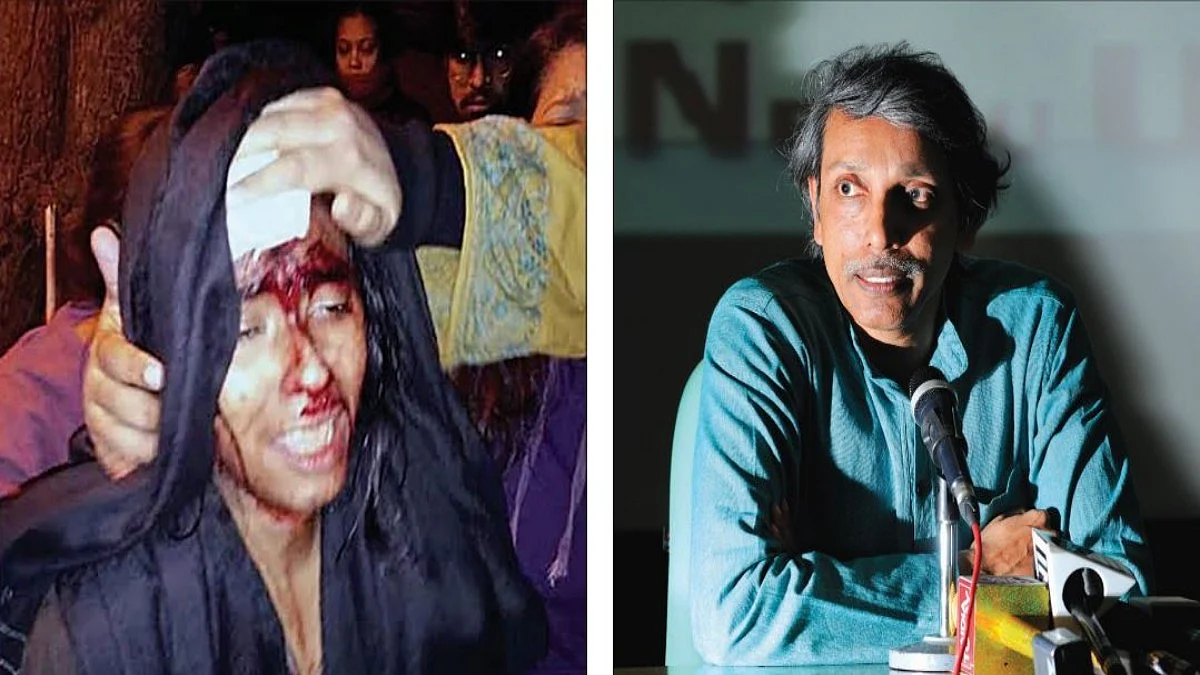 JNUSU president Aishe Ghosh, who needed 16 stitches on her head after she was attacked on January 5 (Left); JNU Vice Chancellor, Professor M. Jagadesh Kumar, who has come under severe criticism for his handling of various issues in the campus (Right)
