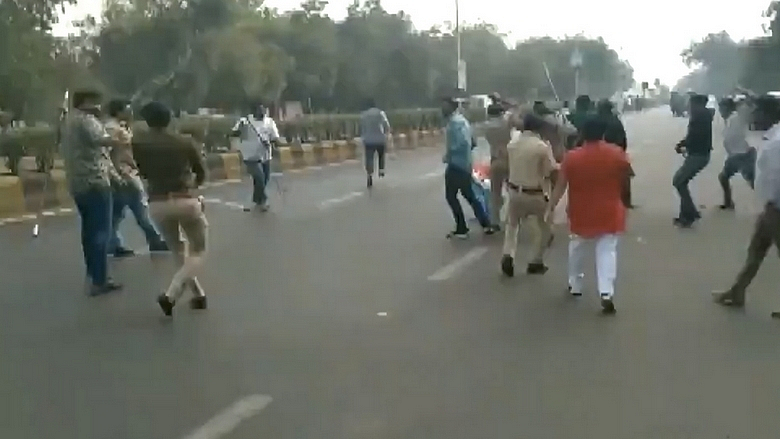 WATCH: NSUI alleges ABVP workers attacked its members  in Ahmedabad,  calls it BJP’s autocratic behaviour