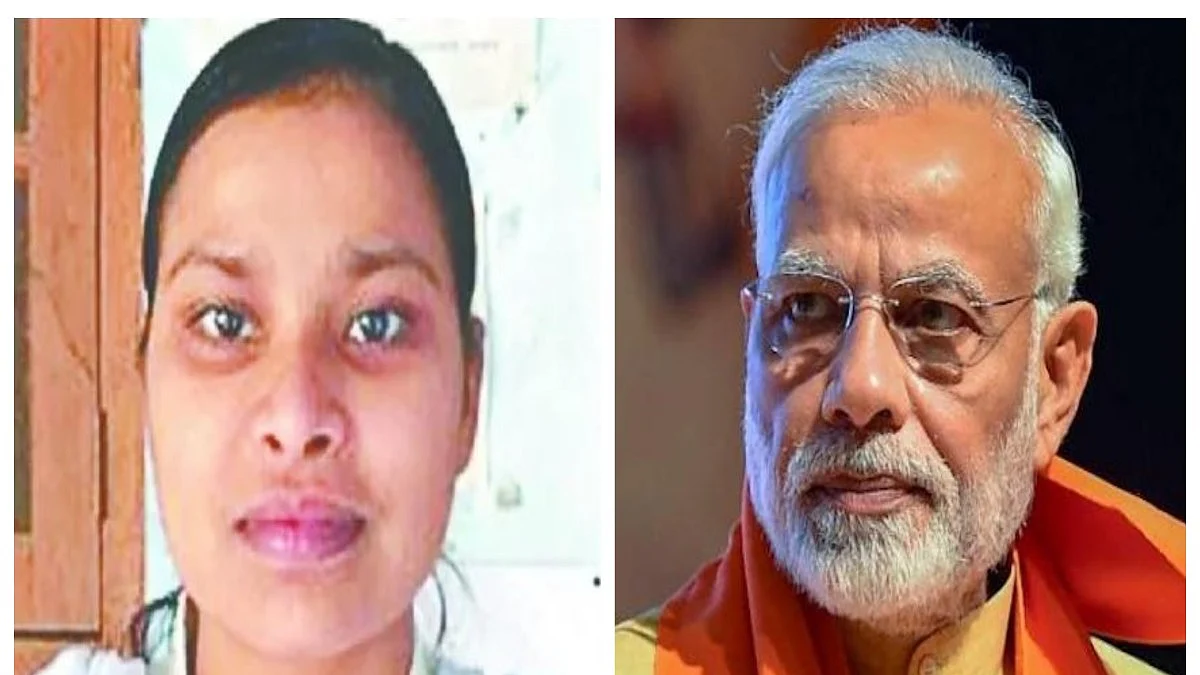 (Left) Sadhvi Padmavati known as Ganga Putri; (Right) PM Narendra Modi