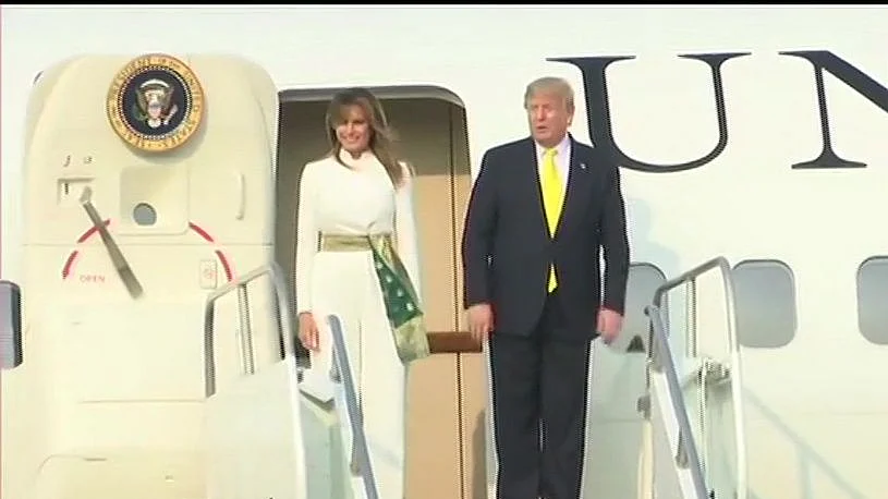  US President Donald Trump and First Lady Melania Trump in India (Photo Coutesy: ANI)