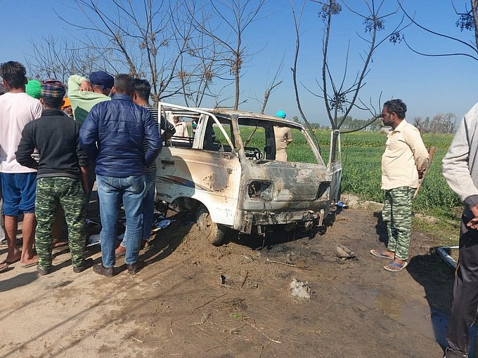 Four children killed as school van catches fire in Punjab