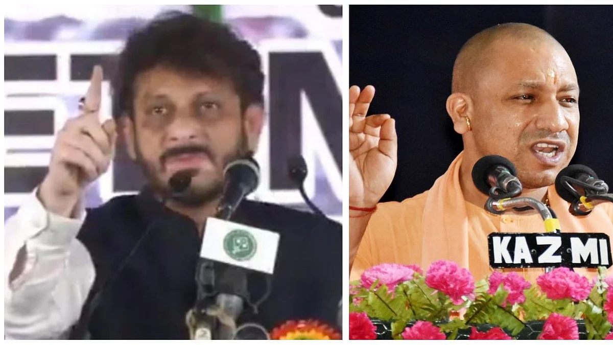 (Left) Waris Pathan &amp; (Right) Yogi Adityanath