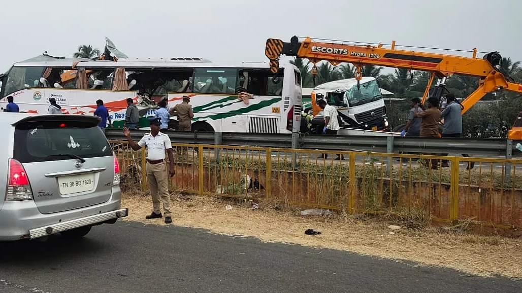 19 persons killed and 25 others injuries in Bengaluru-Ernakulam KSRTC bus accident when a speeding container truck rammed a KSRTC bus in Coimbatore district of Tamil Nadu in on Feb 20