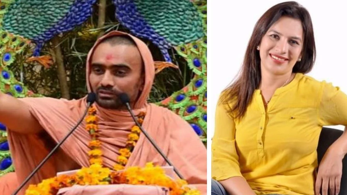 (Left) Swami Krushnaswarup Dasji; (Right) Dr Surbhi Singh