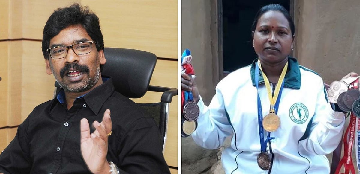 Jharkhand gold medallist athlete gets toilet after CM Hemant Soren’s tweet  
