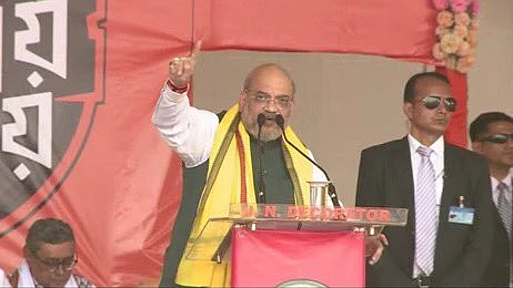 Amit Shah in Kolkata during hi one day visit (Photo Courtesy: Twitter)