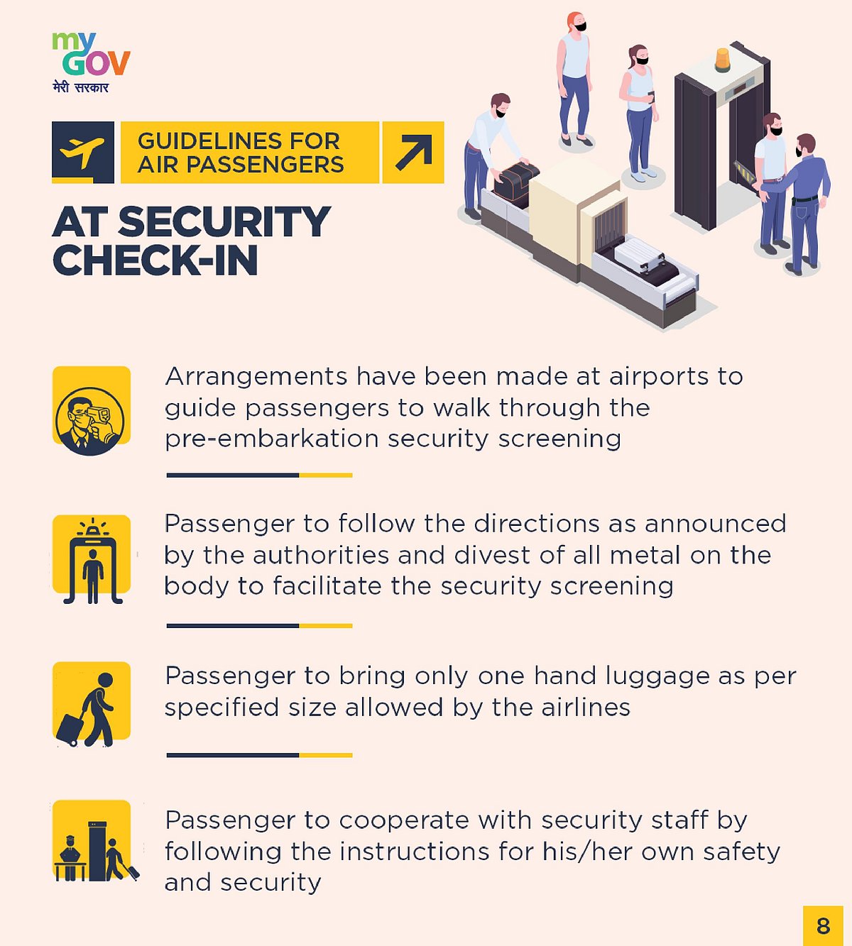 Main guidelines for domestic flights: People in containment zone not allowed air travel 