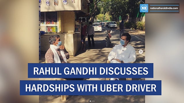 Rahul Gandhi discusses hardships with Uber driver  