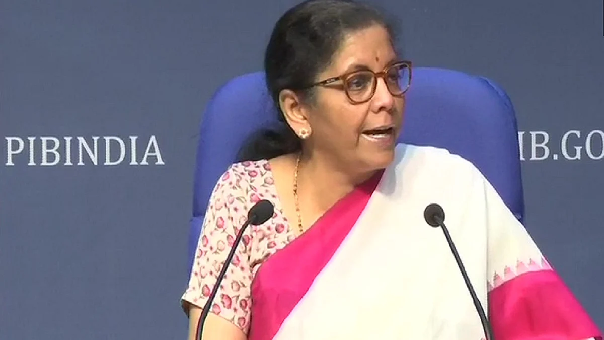 Union Finance Minister Nirmala Sitharaman (Photo Courtesy: ANI/Twitter)