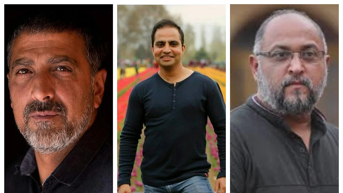 (From left) Dar Yasin, Mukhtar Khan and Channi Anand- the three photojournalists who have won the coveted Pulitzer Prize