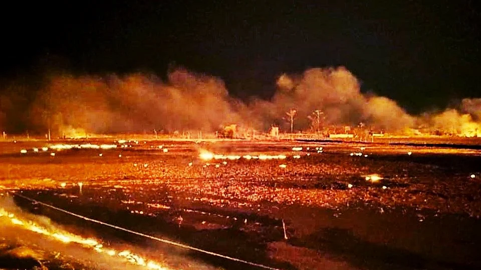 Fire in Baghjan oil well, Tinsukia, Assam (Photo courtesy: Twitter)