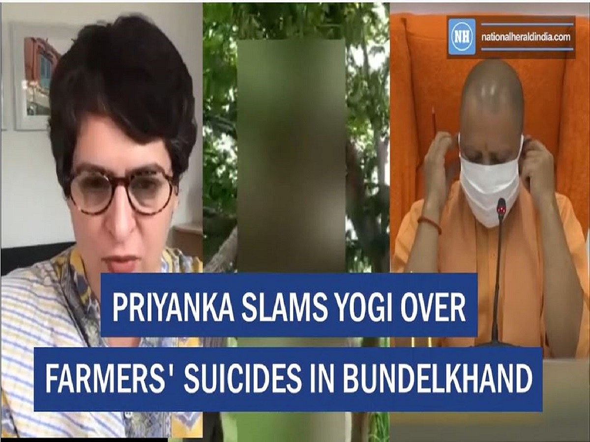 Priyanka slams Yogi over farmers’ suicides in Bundelkhand