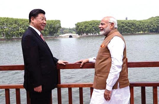<b>Wuhan, China April, 2018:</b> Prime Minister Narendra Modi and Chinese President Xi Jinping in Wuhan, China