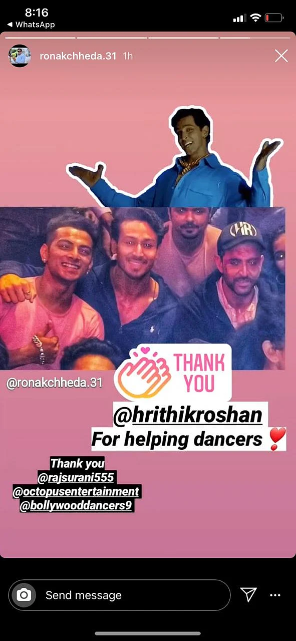 Hrithik Roshan helps 100 Bollywood dancers in corona crisis; transfers money directly into their accounts