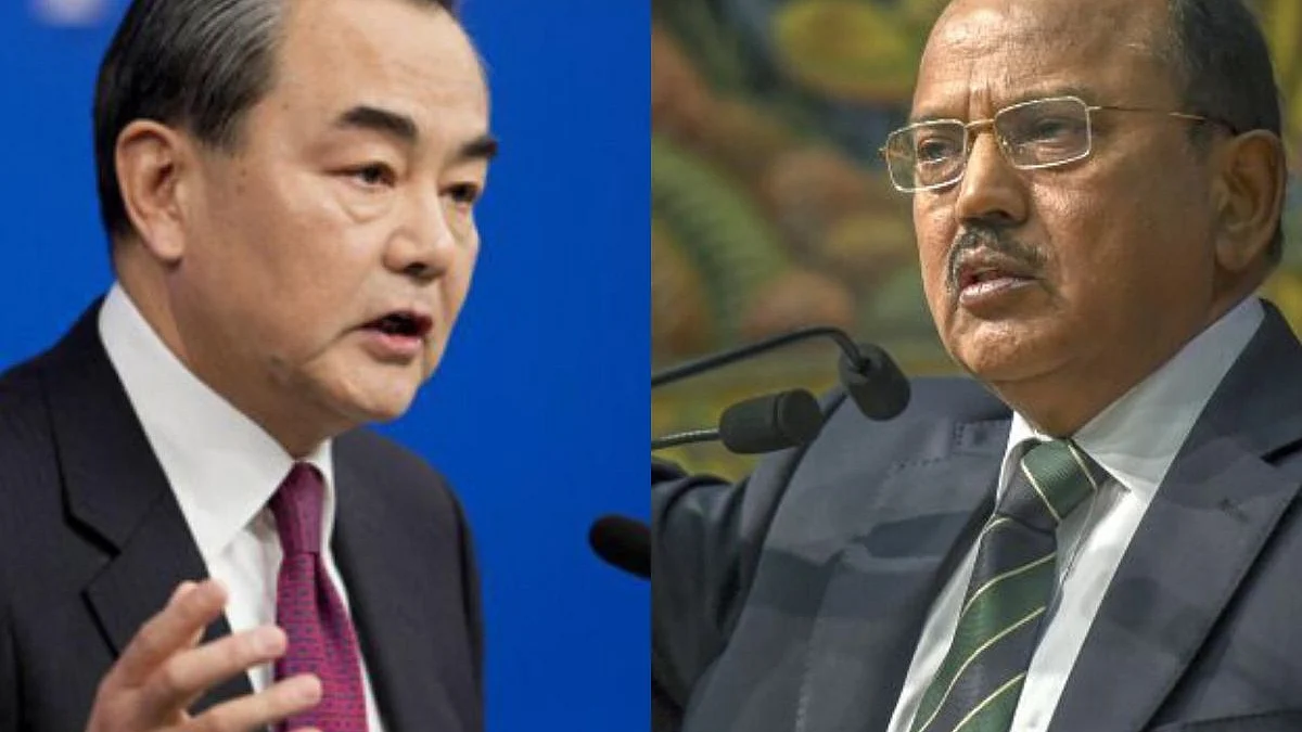 Chinese Foreign Minister Wang Yi and  NSA Ajit Doval