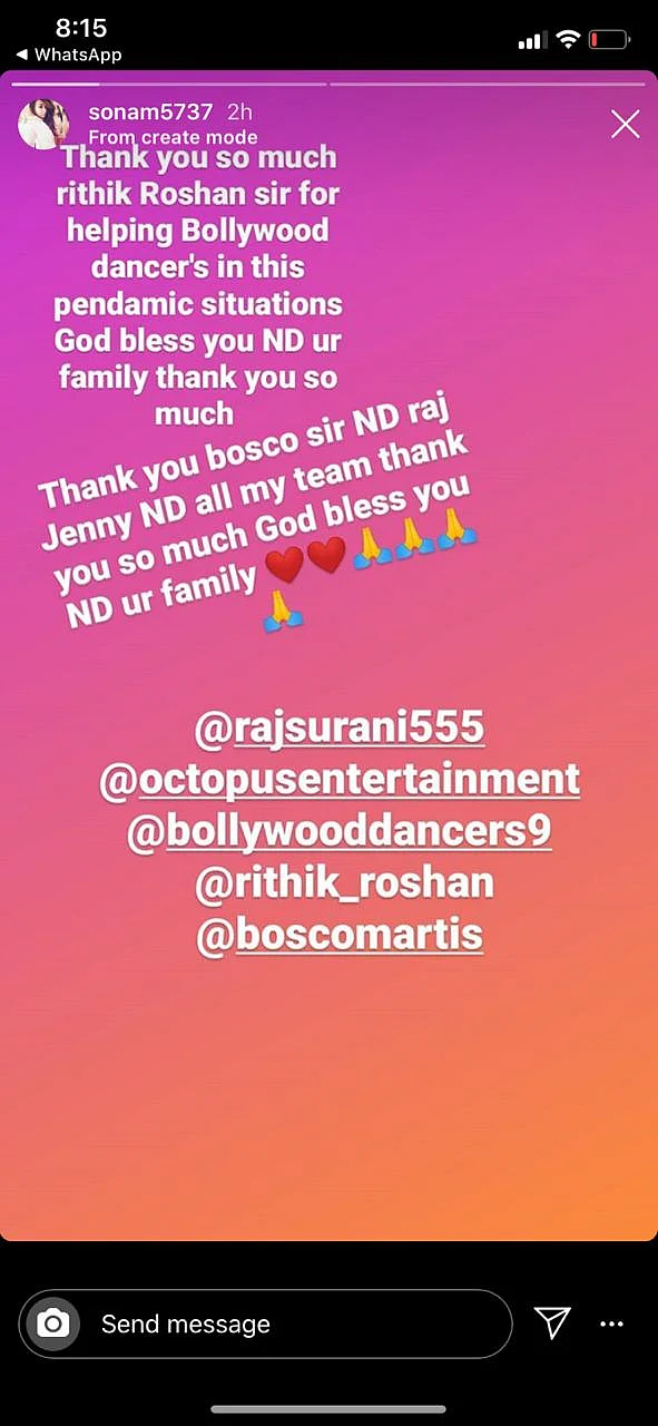 Hrithik Roshan helps 100 Bollywood dancers in corona crisis; transfers money directly into their accounts