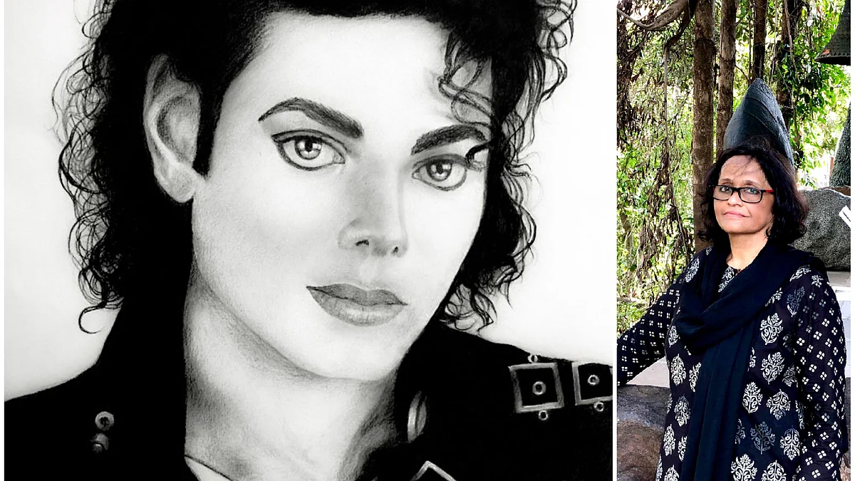 Mridula Chury’s charcoal tribute to King of Pop Michael Jackson on his birth anniversary