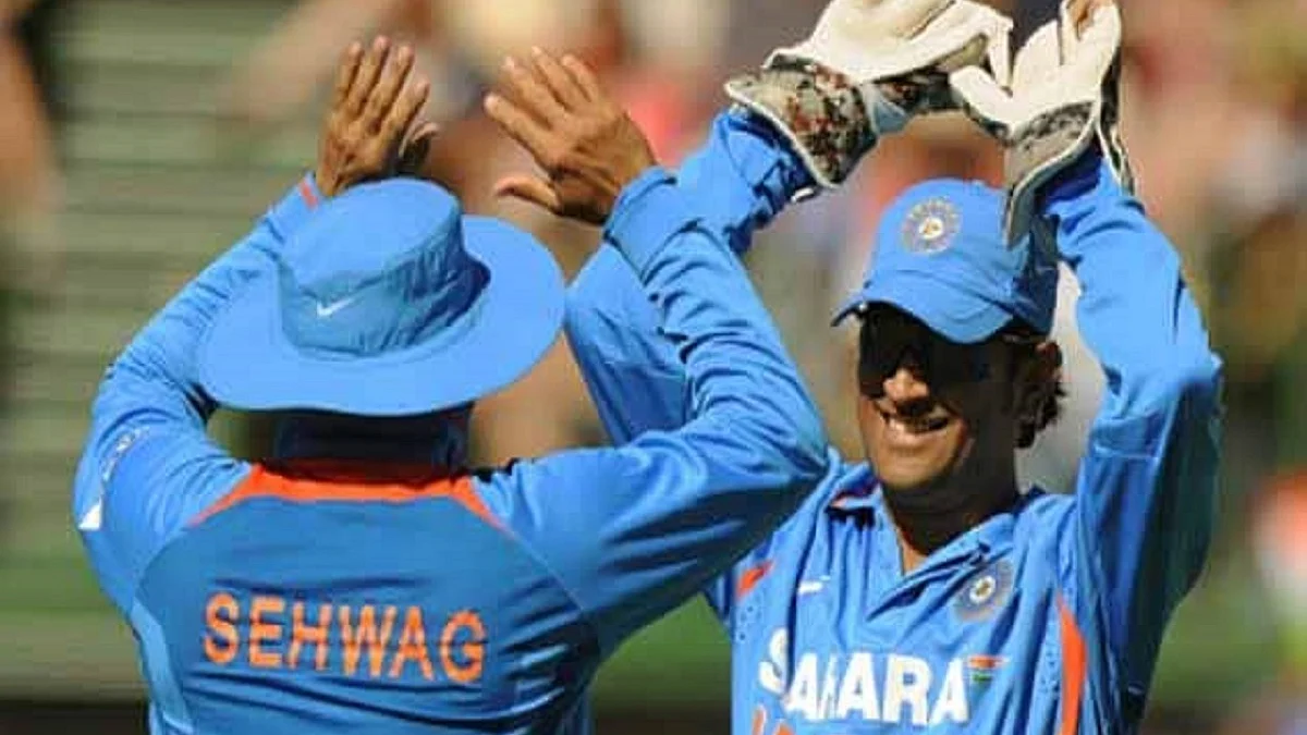 Virender Sehwag and MS Dhoni (Photo Courtesy: Social Media)