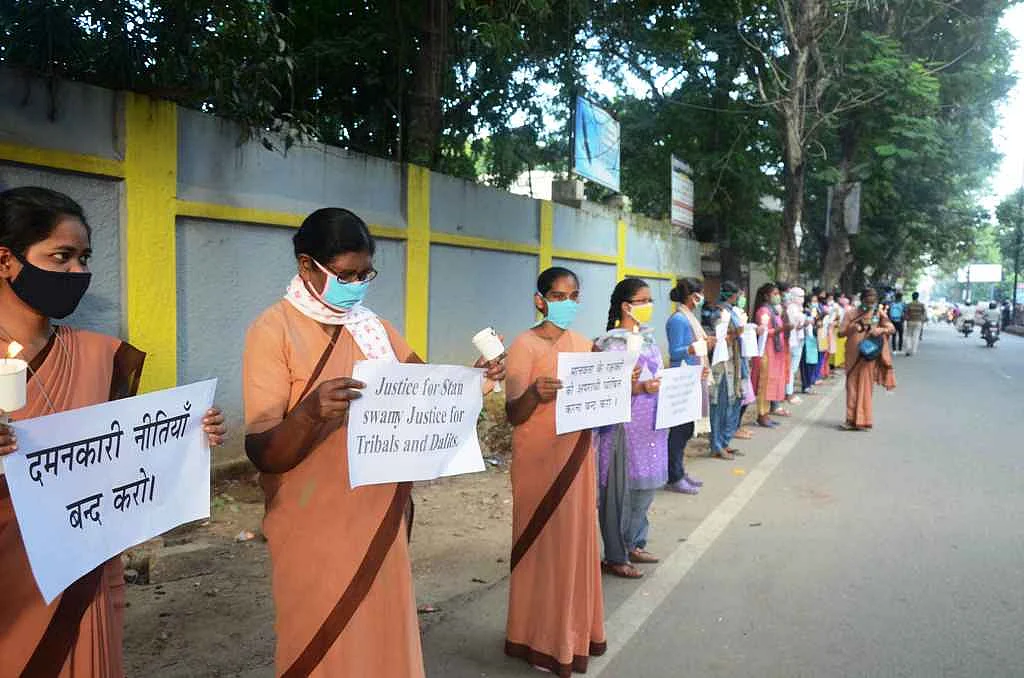 Catholics protest in Ranchi against the arrest of Fr Stan swamy