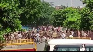 Hathras incident: Valmiki community members clash with police in Agra