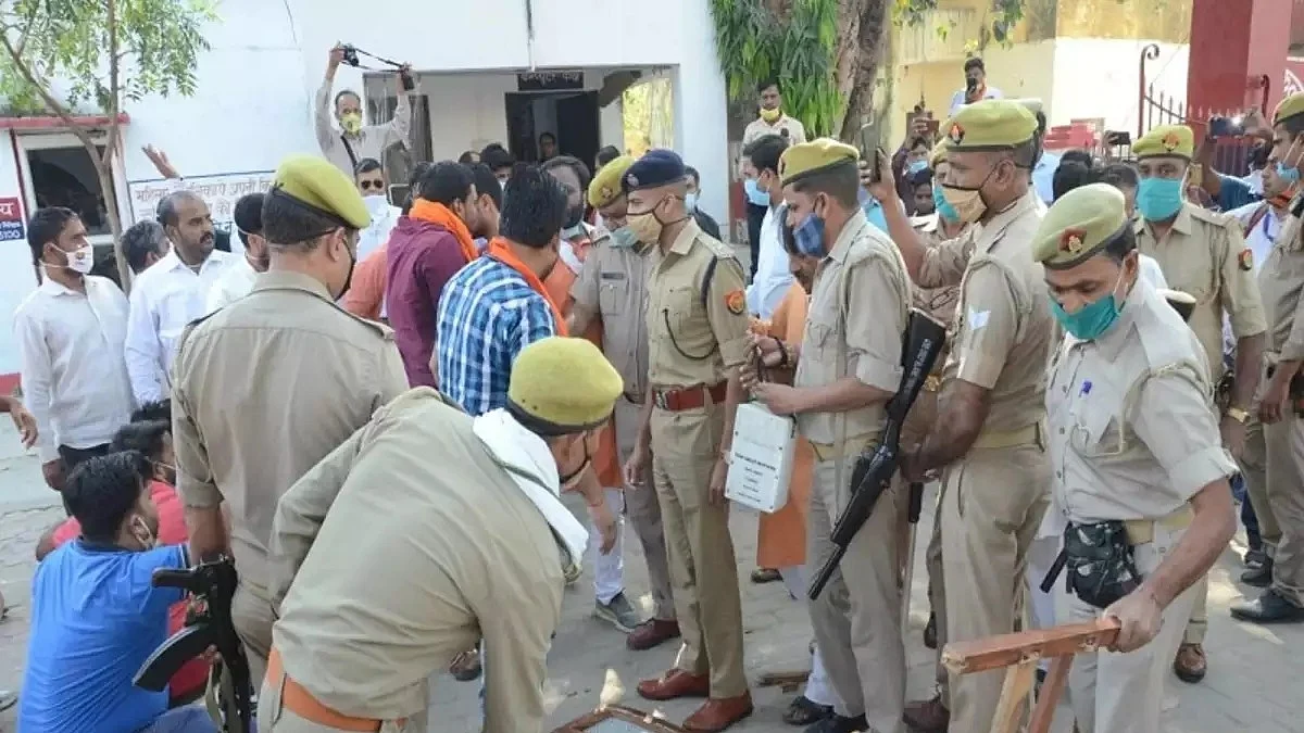 UP police station vandalised after inter-faith marriage