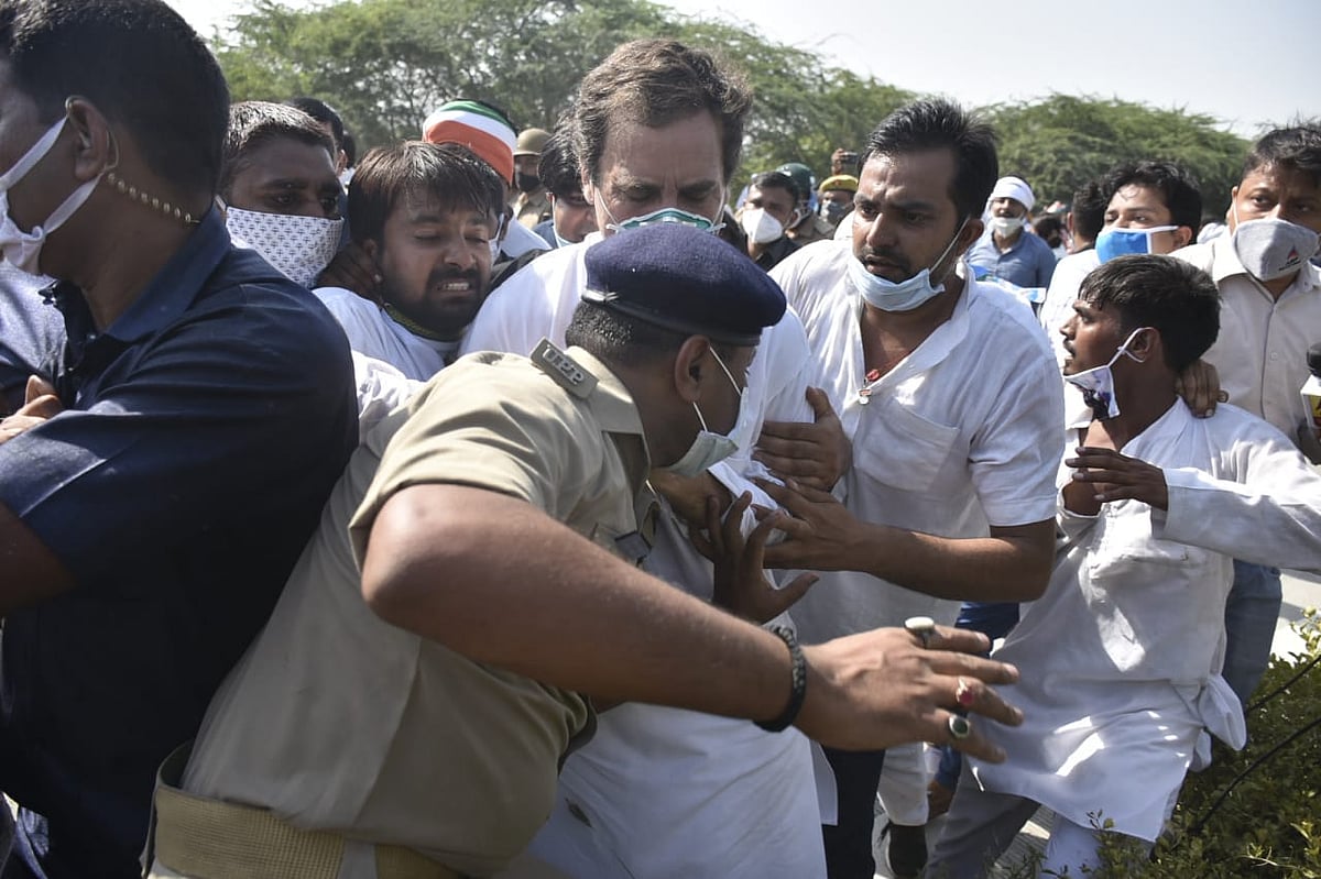 In Photos: How Rahul Gandhi was manhandled by UP Police