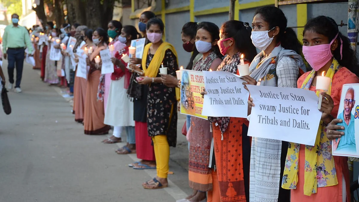 Catholics protest in Ranchi against the arrest of Fr Stan swamy