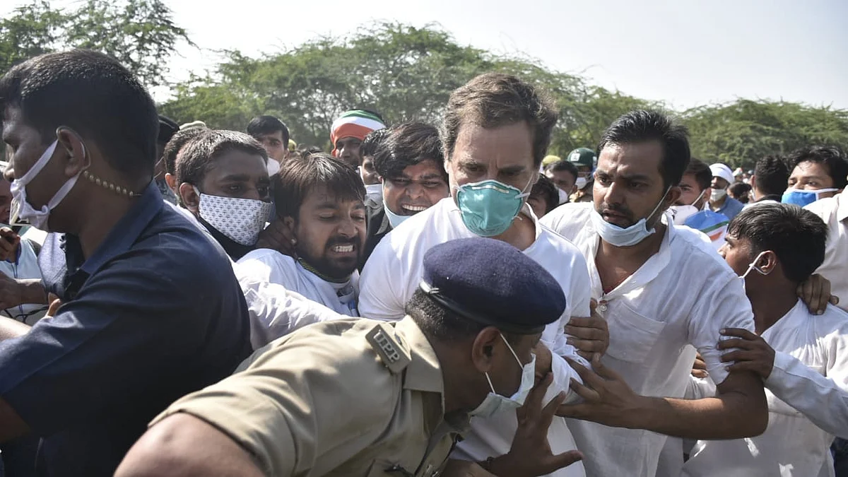 In Photos: How Rahul Gandhi was manhandled by UP Police