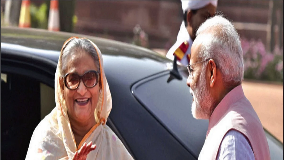 PM Modi with Bangladesh PM Sheikh Hasina