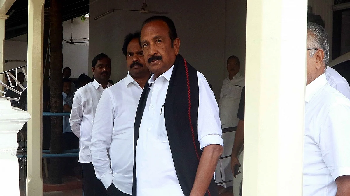 MDMK General Secretary and Rajya Sabha member Vaiko (Photo Courtesy: IANS)