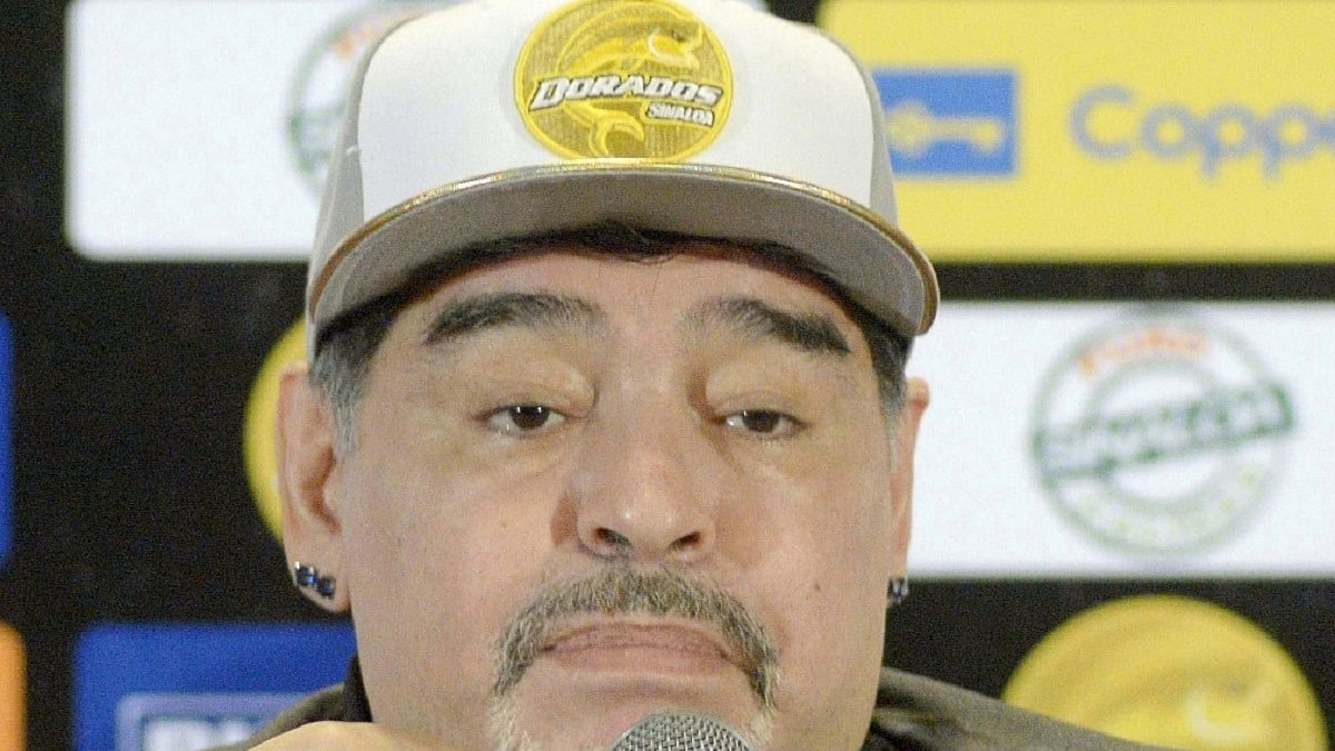 Footballer Diego Maradona (Photo Courtesy: IANS)