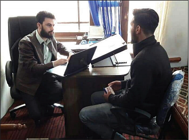 Tawfeeq Yusuf of Bee Tech in his office