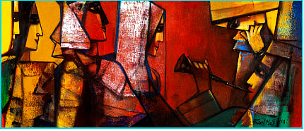 A luxury art exhibition featuring Indian master artists