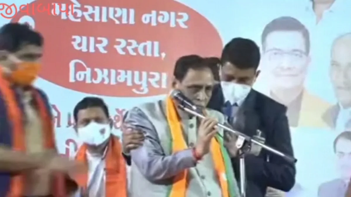 Gujarat CM collapses at rally, in hospital for observation