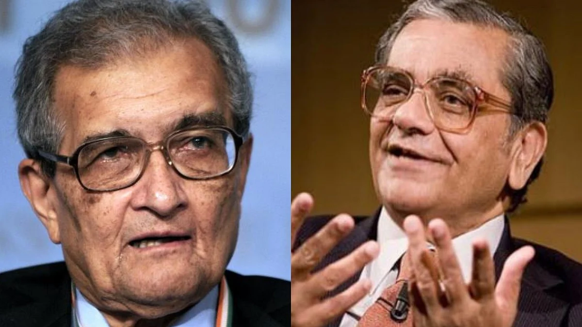 Amartya Sen (Left) and Jagdish Bhagwati (Right)